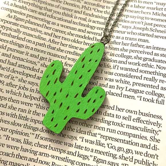 Hand Crafted Jewelry - 🌵NWT Kate Rowland (Etsy) Cactus Pendant Necklace
